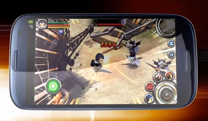 「Android」搭載端末上に動作するロールプレイングゲーム「ゼノニア5」のスクリーンショット(2012年)の画像
