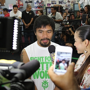 フィリピンのプロボクサー“パックマン”ことマニー・パッキャオ(2012年)の画像