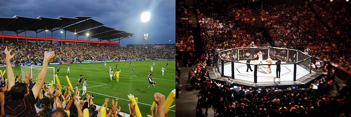 「MLSオールスターゲーム」(2007年・米国)と「UFC 110」(2010年・オーストラリア)