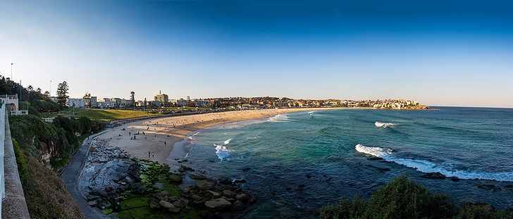 「シドニー最高のビーチ」として名が挙がったオーストラリア・シドニーの海水浴場「ボンダイ・ビーチ」(2012年)の画像