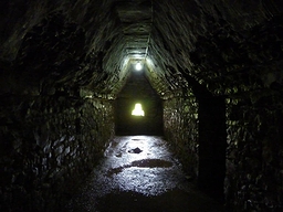 世界遺産たるマヤ文明の遺跡「パレンケ」の「宮殿」の内部(2009年)