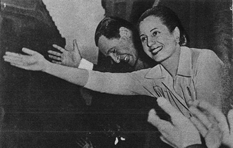 「アルゼンチン出身の有名人」の一例として挙がったアルゼンチンの故フアン・ペロン大統領の妻たる女性として名声を誇った“エバ・ペロン”ことマリア・エヴァ・ドゥアルテ・デ・ペロンの画像