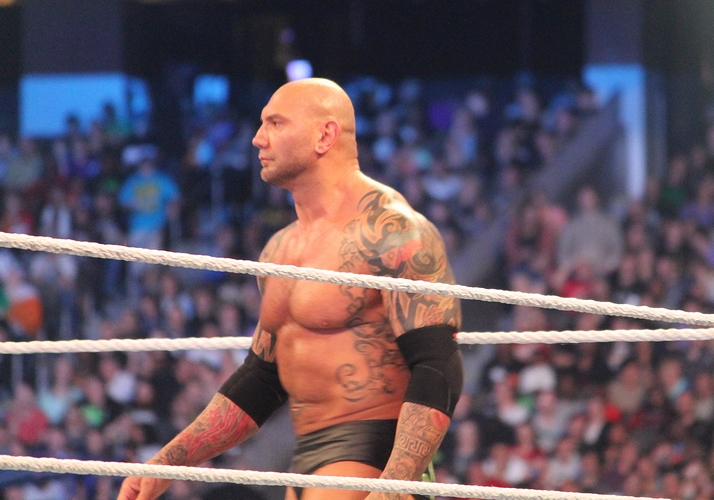 米国のプロレスラー“バティスタ”(2014年・WWE「レッスルマニア30」)の画像