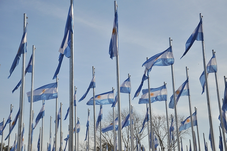 アルゼンチンの国旗(2012年)の画像