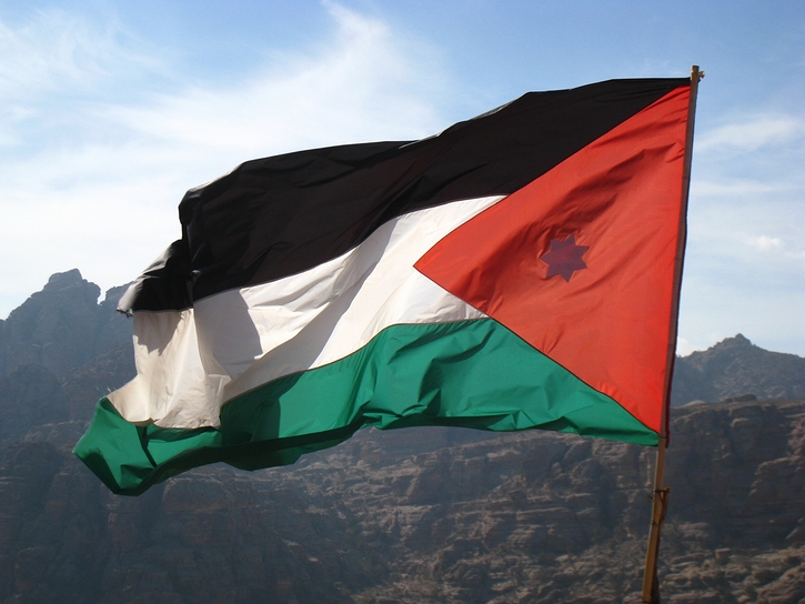 ヨルダン王国旗(2007年)の画像