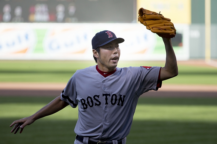野球選手の上原浩治(2013年・米国ボルチモア・「ボストン・レッドソックス」)の画像
