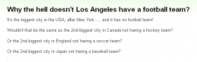 翻訳『ロサンゼルスにフットボールチームがありやがらないのはどうしてだ？』