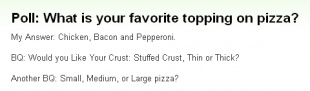 『アンケート：お好きなピザのトッピングは？』