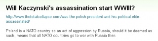 『カチンスキの暗殺事件は第三次世界大戦の端緒となり得るだろうか？』