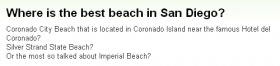 『サンディエゴのビーチでどこが一番？』