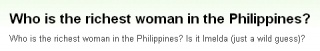 翻訳『フィリピン最高のお金持ち女性は？』