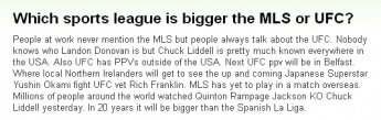 『MLSとUFCはどちらのほうが大きなスポーツリーグか？』