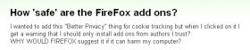 『FireFoxアドオンの「安全性」はどの程度？』